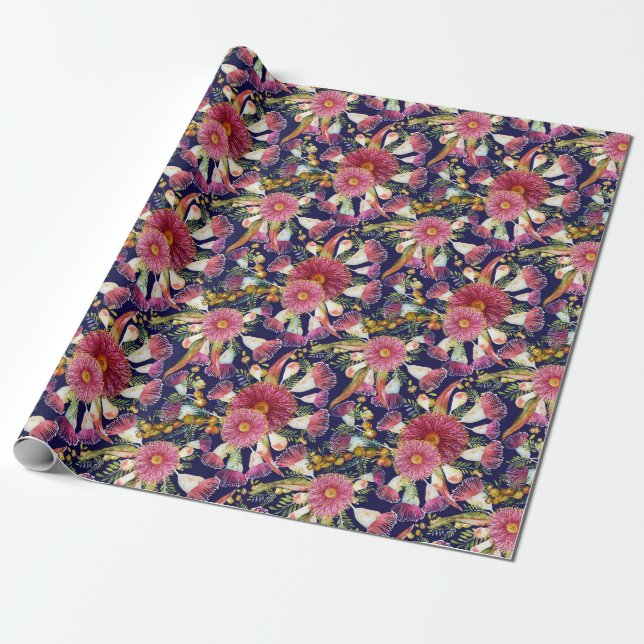 Eukalyptus und Wattle Spring Blogs Geschenkpapier (Ungerollt)