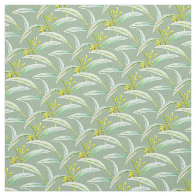 Eukalyptus verlasse Aquarellmalerei Stoff (Muster)