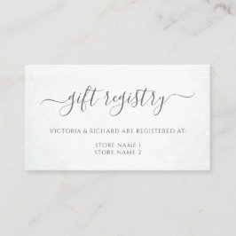 Eukalyptus Verlasse Greenery Wedding Gift Registry Begleitkarte