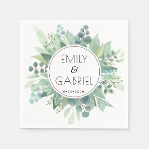 Eukalyptus Verlasse Greenery Wedding Paper Napkin Serviette