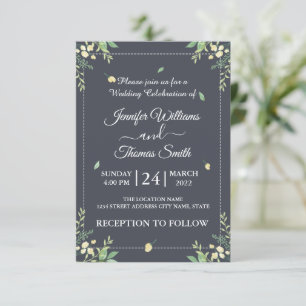 Eukalyptus Verlasse Grüne Hochzeit Einladung