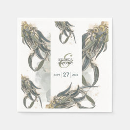 Eukalyptus Verlasse Grüne Hochzeit Serviette