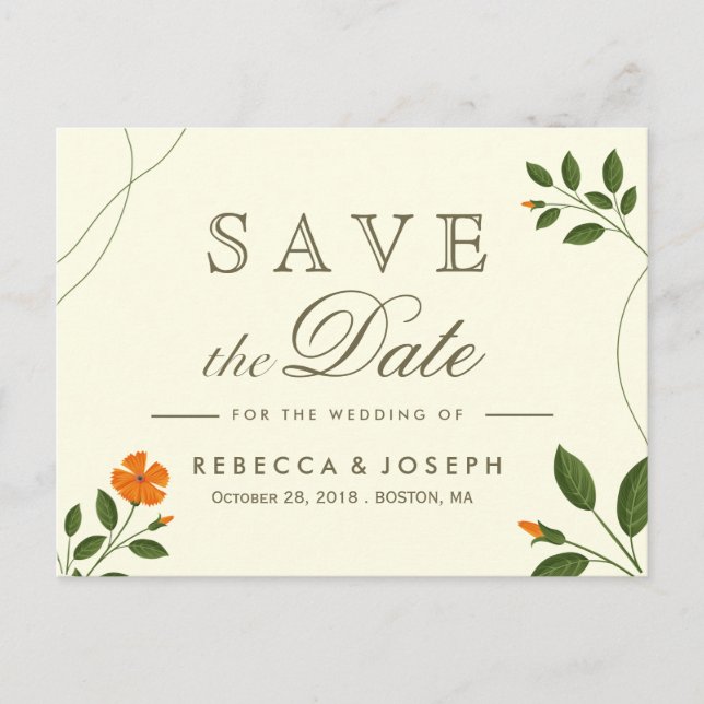 Eukalyptus Verlasse Grüne Hochzeit speichern das D Postkarte (Vorderseite)