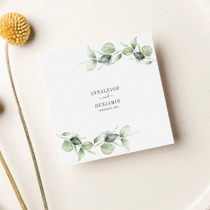 Eukalyptus Verlasse Grüne Wedding Cocktail Serviette