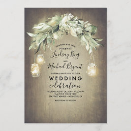 Eukalyptus Verlasse Grünen Rustikale Hochzeit Einladung