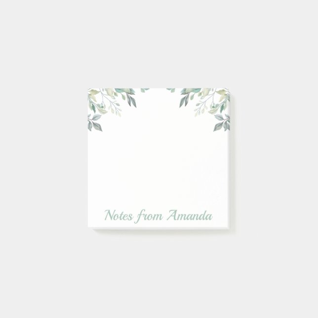 Eukalyptus Verlasse grünes Wasser Post-it Klebezettel (Vorderseite)