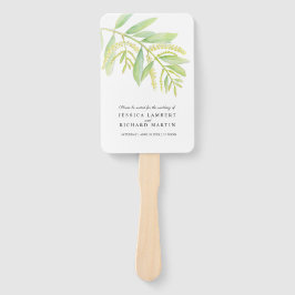 Eukalyptus verlasse Hochzeit mit grünem Aquarell Fächer