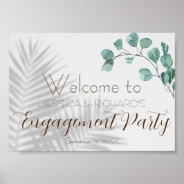Eukalyptus-Verlobung Begrüßungszeichen Poster