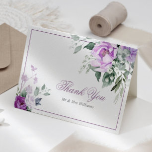 Eukalyptus Violet Blume Hochzeit Dankeschön Karte