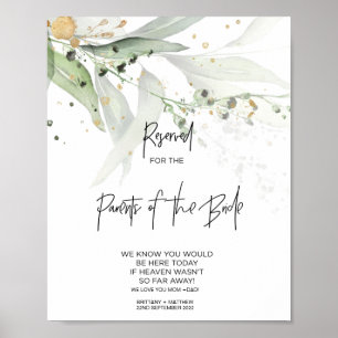Eukalyptus vorbehaltene Eltern von Bride Love Memo Poster