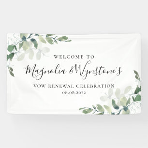 Eukalyptus-Vow-Erneuerung - Willkommen Banner