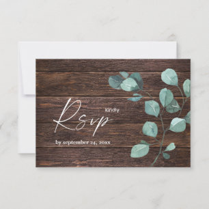 Eukalyptus & Wald Grüne mit Mahlzeiten RSVP Karte
