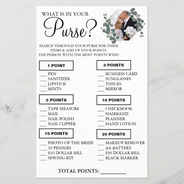 Eukalyptus Was ist in Ihrer Handtasche Duschspielk Flyer (Vorne)