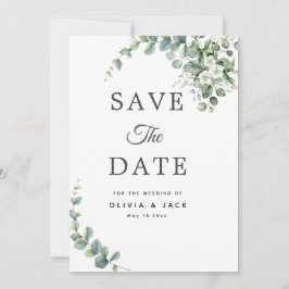 Eukalyptus wassercolor Rustikale Hochzeit Save The Date