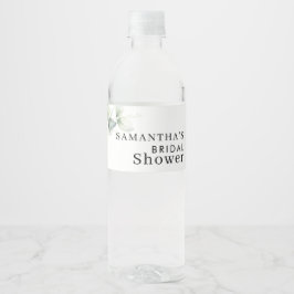 Eukalyptus Watercolor-Brautparty Wasserflaschenetikett
