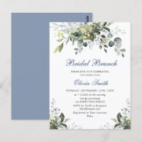 Eukalyptus Watercolor Greenery Bridal Brunch Invit