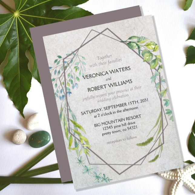 Eukalyptus Watercolor Grüne Hochzeit Einladung (RUSTIC BLUE GREEN BOTANICAL GREENERY WEDDING INVITATION
)