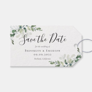 Eukalyptus Watercolor-Hochzeit im Haushalt speiche Geschenkanhänger