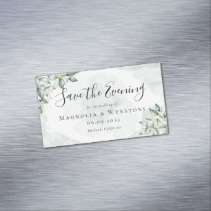 Eukalyptus Watercolor-Hochzeit im Haushalt speiche Magnetische Visitenkarte