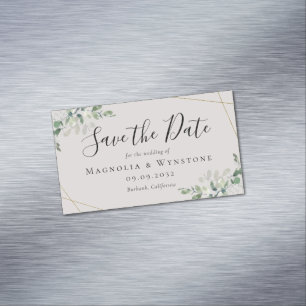 Eukalyptus Watercolor-Hochzeit im Haushalt speiche Magnetische Visitenkarte