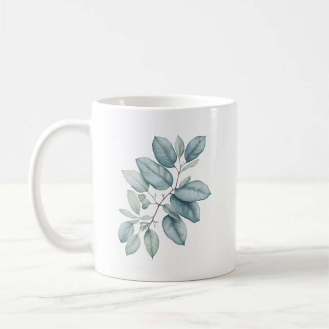Eukalyptus Watercolor Kaffeetasse (Links)