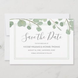 Eukalyptus Watercolor Save The Date