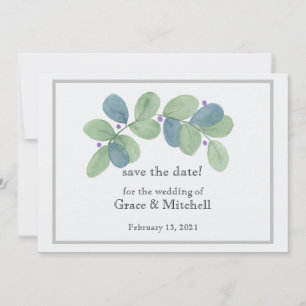 Eukalyptus Watercolor Save The Date