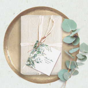 Eukalyptus Watercolor Script Wedding Danke Fav Geschenkanhänger