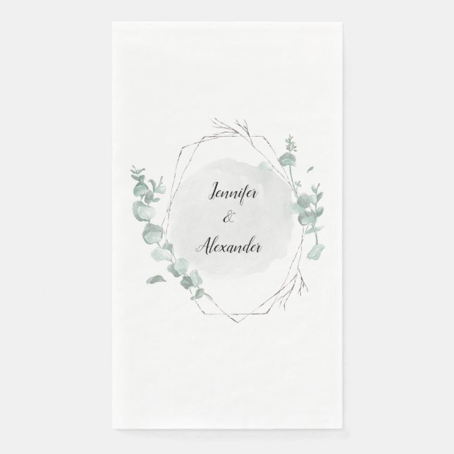 Eukalyptus Watercolor Serviette (Vorderseite)