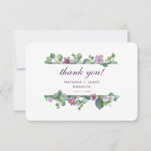 Eukalyptus Watercolor Wedding Dankeskarte