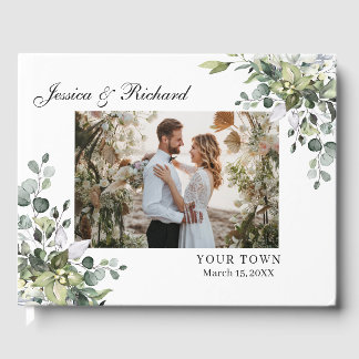 Eukalyptus Watercolor Wedding FOTO Gästebuch