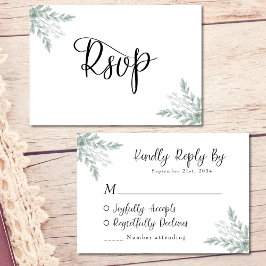 Eukalyptus Watercolor Wedding RSVP Card