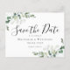 Eukalyptus Watercolor Wedding Save the Date Postkarte (Vorderseite)