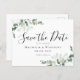 Eukalyptus Watercolor Wedding Save the Date Postkarte (Vorne/Hinten)