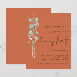 Eukalyptus Wedding Abend Party Terracotta