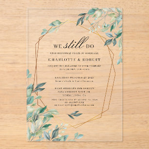 Eukalyptus Wedding Acryleinladungen