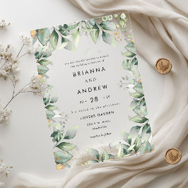 Eukalyptus Wedding Acrylic Acryleinladungen