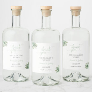 Eukalyptus Wedding Alkoholflaschenetikett