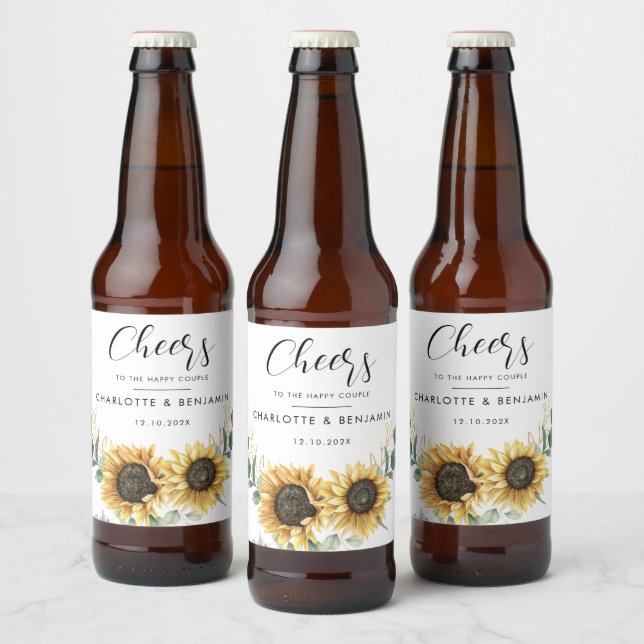 Eukalyptus Wedding Bierflaschenetikett (Flaschen)