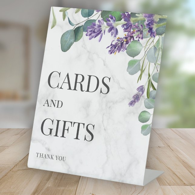 Eukalyptus Wedding Card and Gifts Sockelschild (Von Creator hochgeladen)