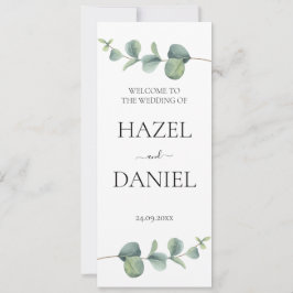 Eukalyptus Wedding Ceremony Program Card