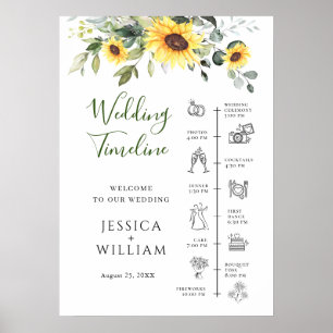 Eukalyptus Wedding Day Timeline Poster