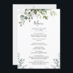 Eukalyptus Wedding Dinner Menu Card Einladung<br><div class="desc">Für weitere Anpassungen klicken Sie bitte auf den Link "Weitere Anpassung" und verwenden Sie unser Design-Tool,  um diese Vorlage zu ändern.</div>