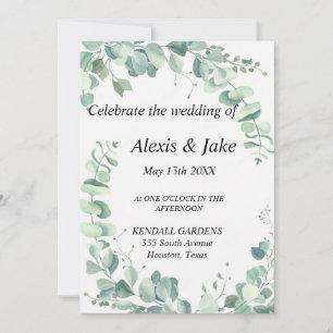 Eukalyptus Wedding Einladung