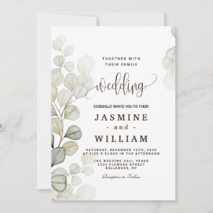 Eukalyptus Wedding Einladung