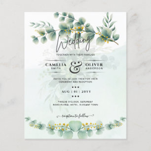 Eukalyptus Wedding Einladung Moderne Vegetation Go Flyer