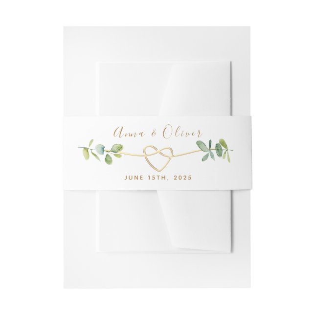 Eukalyptus Wedding Einladungsbanderole (Vorderseite Beispiel)