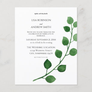 Eukalyptus Wedding Flyer Einladung