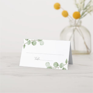 Eukalyptus Wedding Folded Platzkarte