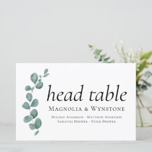 Eukalyptus Wedding Head Table Sign
